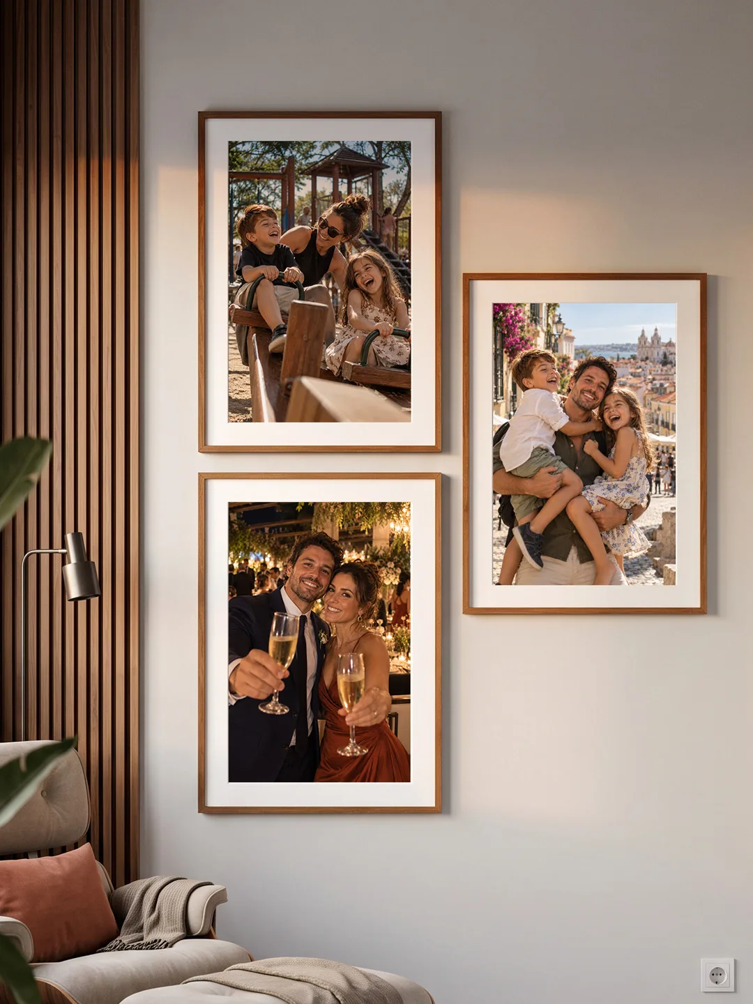 Trio Quadros Personalizados com Sua Foto