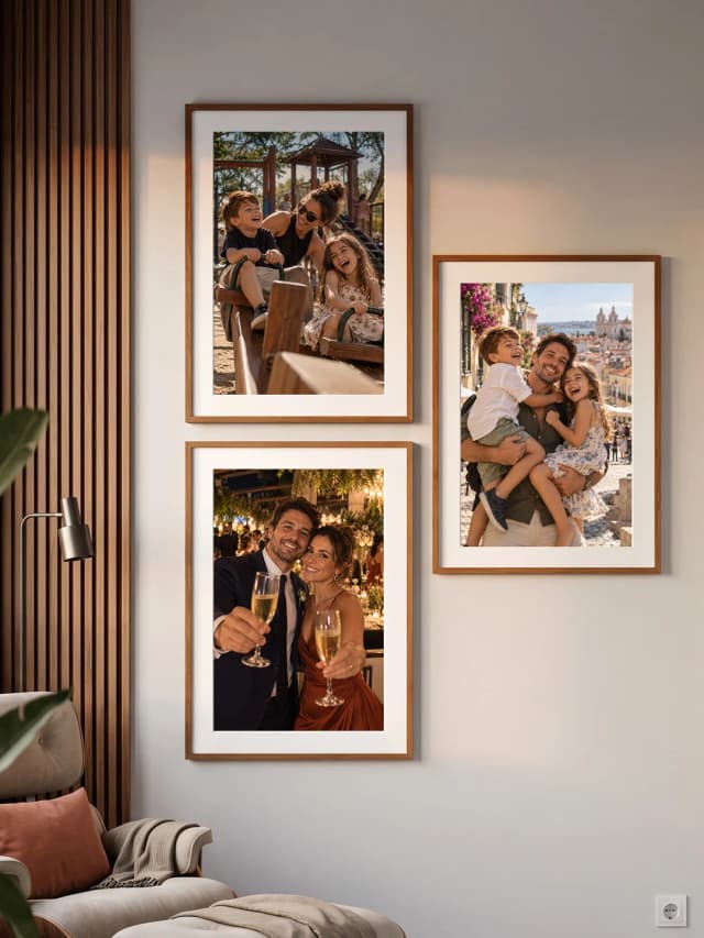 Trio Quadros Personalizados com Sua Foto